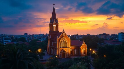 St. Thomas Mount at dusk