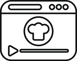 Poster - Online culinary course website page showing cooking video player interface