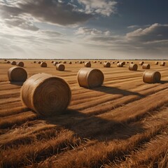 Canvas Print - bales of hay