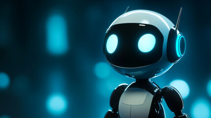 Poster - An AI chatbot is like a friendly robot that helps people online. It's powered by artificial intelligence and can answer questions and provide support to people all over the world through the internet.