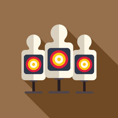 Poster - this vector illustration shows three targets with bullet holes, representing the concept of business