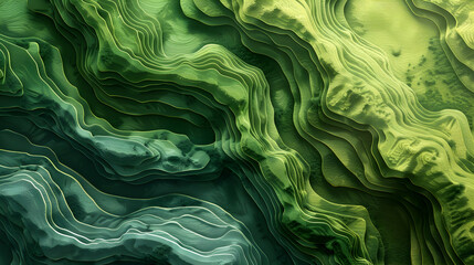 Poster - Terrain map. Contours trails, image grid geographic relief