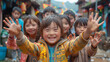 © Suralai - Tibetan children are greeting you and saying hello