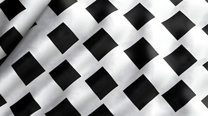 Poster - Bold Black and White Diagonal Houndstooth Pattern on Abstract Background