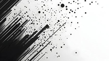 Poster - Bold Diagonal Stripe with Subtle Gradient Dotted Pattern on White Background