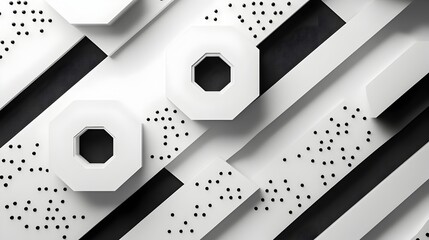Poster - Diagonal Hexagon Pattern on Clean White Background for Minimalist Design