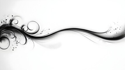 Poster - Elegant Diagonal Stripe with Captivating Swirl Patterns on Pristine White Background