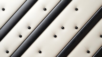 Poster - Monochrome Diagonal Stripe with Repeating Diamond Pattern on White Backdrop