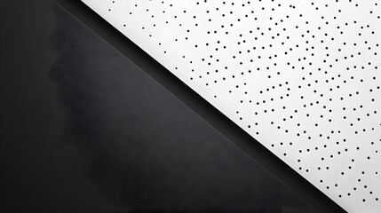 Poster - Sleek Black Diagonal Stripe and Abstract Dot Pattern on White Backdrop