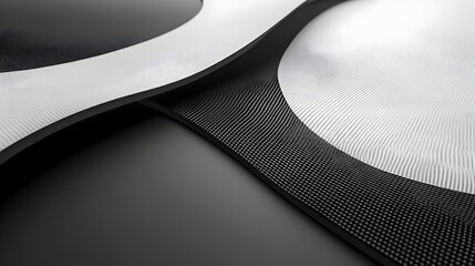 Poster - Sleek Black Diagonal Stripe on Elegant White Backdrop with Subtle Crosshatch Pattern