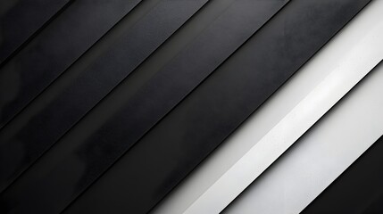 Poster - Sleek Black Diagonal Stripe on White Gradient Abstract Background