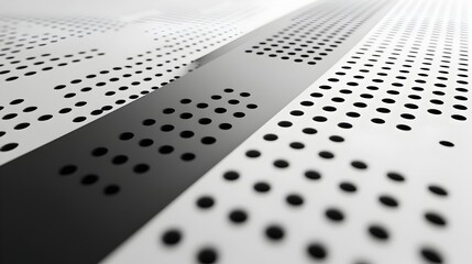 Poster - Striking Monochrome Grid Pattern Against Bold Diagonal Backdrop