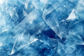 Wall Mural - Abstract Blue Ice Crystal Background