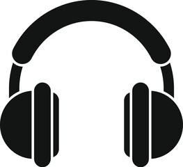 Poster - Simple vector icon of headphones, ideal for representing audio content, music listening, or podcast consumption