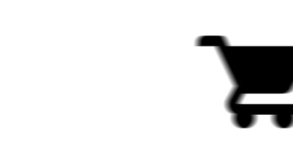 Poster - Animation set, shopping cart symbol. Animations: transparency, zooms, transition top to down, transition left to right, slide up to down, slide left to right