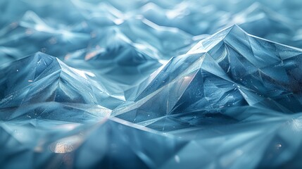 Wall Mural - Abstract Blue Crystalline Structure