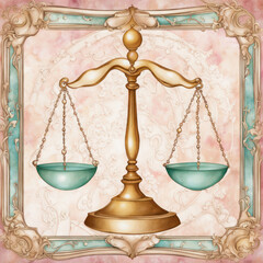 illustration of the libra sign, zodiac libra, astrology, horoscope