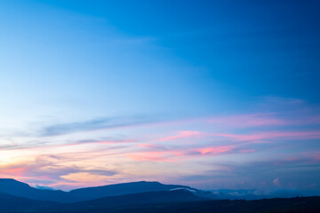 Wall Mural - beautiful sunset sky, cloud in twilight
