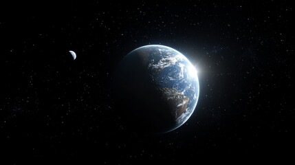 Wall Mural - Earth and Moon from Space