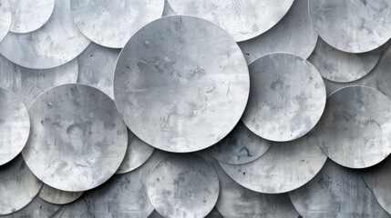 Poster - Abstract Grey Circular Shapes