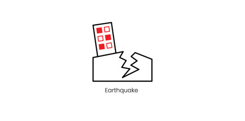 Poster - Earthquake Preparedness and Emergency Response Vector Icon