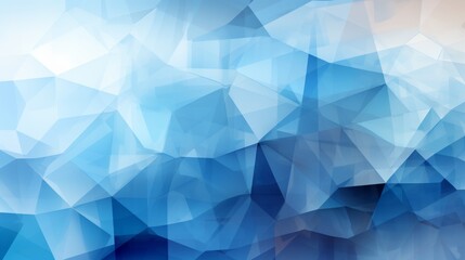 Canvas Print - Abstract Blue Polygonal Background