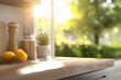 © Weerapat - Bright kitchen scene featuring fresh lemons, herbs, and sunlight filtering through a window, creating a warm atmosphere.