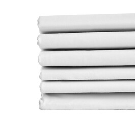 Poster - Stack of clean t-shirts isolated on white