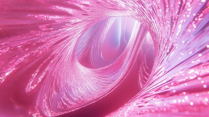 Wall Mural - pink twisted hologram 