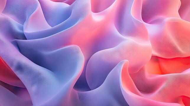 3D abstract background with fluid, wave-like patterns in gradient colors, creating a sense of depth and motion. Perfect for modern and digital designs. -