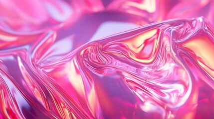 Wall Mural - pink twisted hologram 