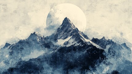 Sticker - Majestic Mountain Peak with Moon

mountain