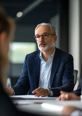 Wall Mural - Businessman in a Meeting Presenting Ideas