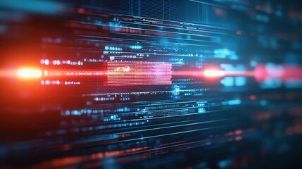 Poster - Dynamic abstract background showcasing vibrant lines and glowing elements, ideal for technology and digital themes.