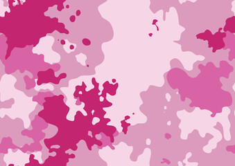 Wall Mural - pink vector camouflage pattern, repeat texture, fashionable print for girls