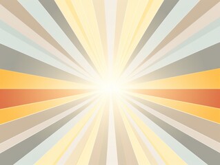 Sun rays background with gradient color, gray and gold, vector illustration