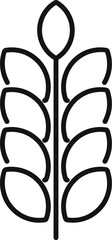 Poster - Simple line art of a wheat stalk symbolizing agricultural abundance