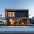 © Adobe Contributor - Modern Concrete House with Large Windows and Minimalist Design