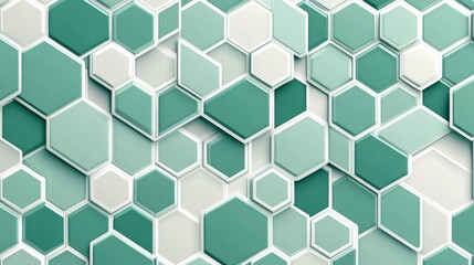 Poster - Geometric Hexagonal Pattern