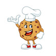 © Najzilla - Happy cookie chef cartoon mascot character,  cute illustration, bakery, cooking.