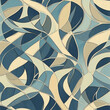 © GoldPumaze - A seamless pattern of intertwining abstract lines.