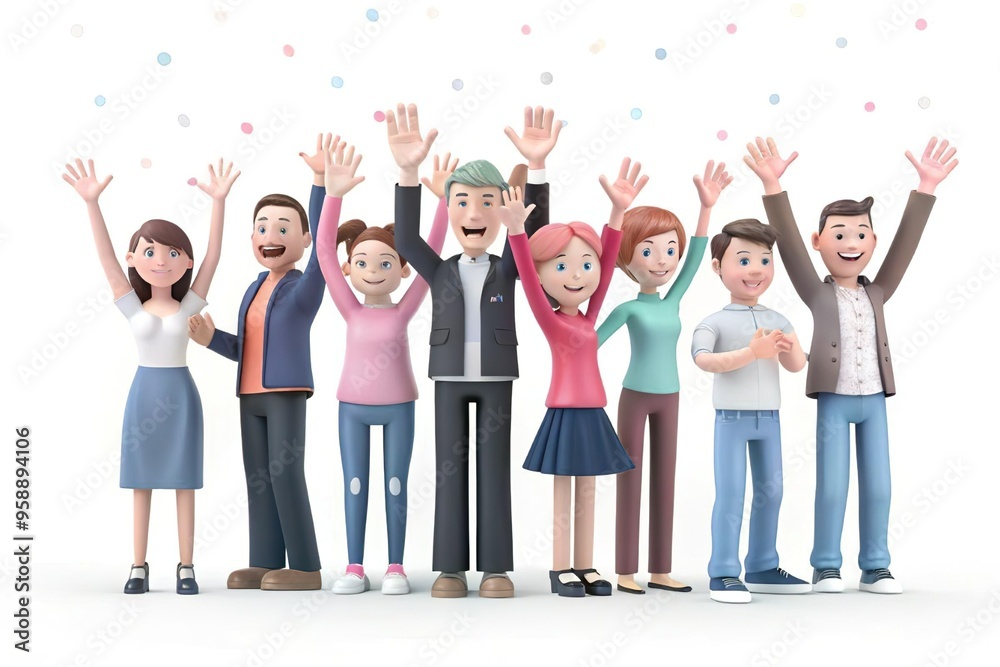 Raizing Background Transparent Backgrounds Mock-up. Raising hands to celebrate line art ...