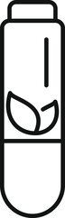 Poster - Eco battery showing sustainable power source with leaf icon, line icon style