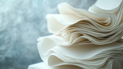 Wall Mural - Stack of Paper, Abstract Texture and Form