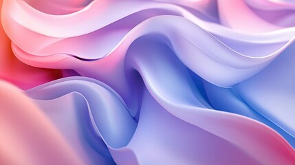 Poster - Abstract 3D background featuring fluid curves and gradients in soft tones. Ideal for minimalist designs and contemporary presentations.
