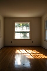 Poster - Empty Room With Sunlight Shining Through Window