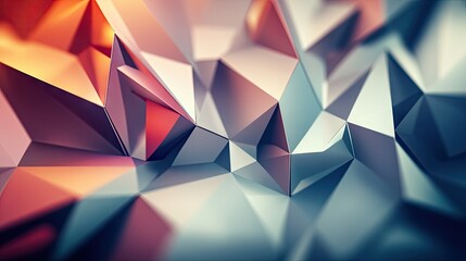 Poster - Abstract 3D background with sharp-edged polygons in a chaotic yet harmonious arrangement, ideal for edgy and contemporary visuals.