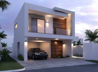 Modern Two Storey House Design With Garage