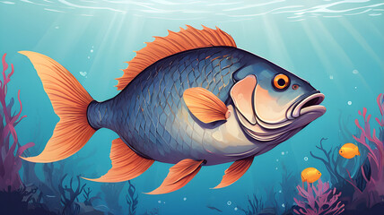 Wall Mural - fish in the water