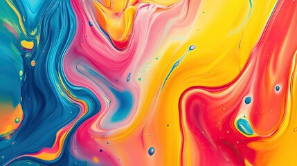 Poster - Abstract background with moving colors and fluid patterns, creating a dynamic and eye-catching effect perfect for modern design templates.